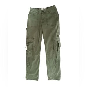 LOVEGEN Green Cargo Pants with 6 pockets and stretchy waistband size 1/26 junior